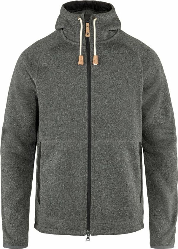 Fjällräven Fjällräven Övik Fleece Hoodie M Dark Grey L Pulover na prostem