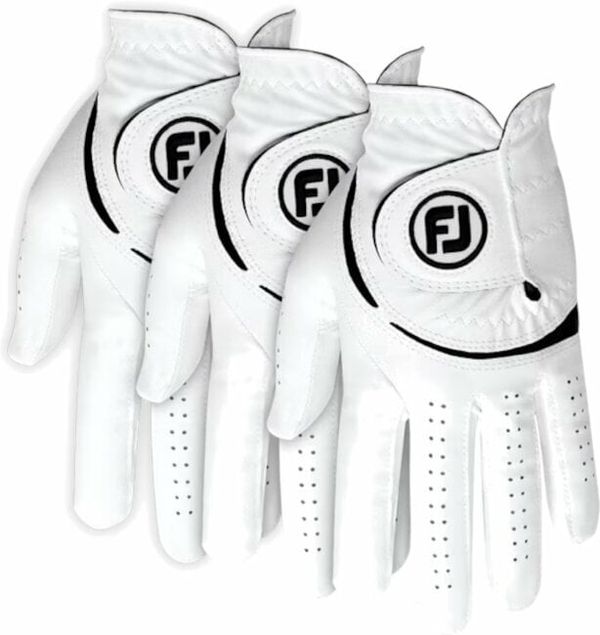 Footjoy Footjoy Weathersof Golf (3 Pack) White/Black Leva roka M Moške rokavice