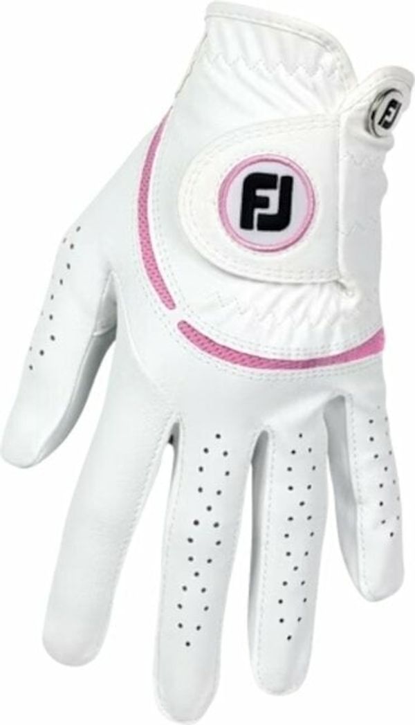 Footjoy Footjoy Weathersof Golf White/Pink Leva roka S Ženske rokavice