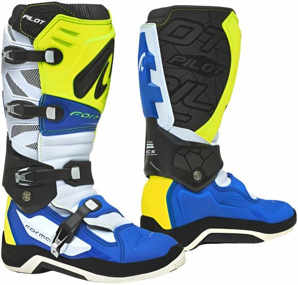 Forma Boots Forma Boots Pilot Yellow Fluo/White/Blue 42 Motoristični čevlji