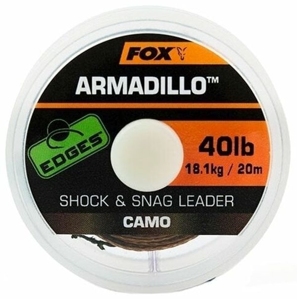 Fox Fishing Fox Fishing Edges Armadillo Shock and Snag Leader Camo 50 lbs-22,6 kg 20 m Vrvica