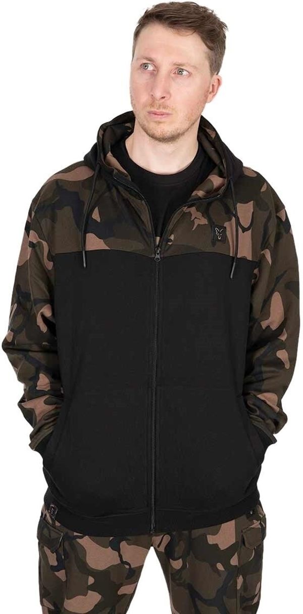 Fox Fishing Fox Fishing Jopa LW Black/Camo Split Zip Hoody - M