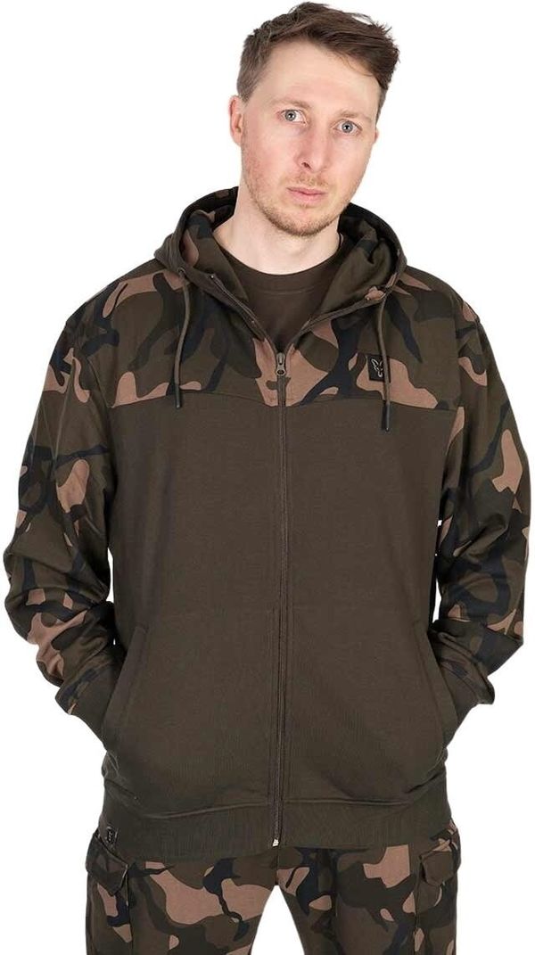 Fox Fishing Fox Fishing Jopa LW Khaki/Camo Split Zip Hoody - L