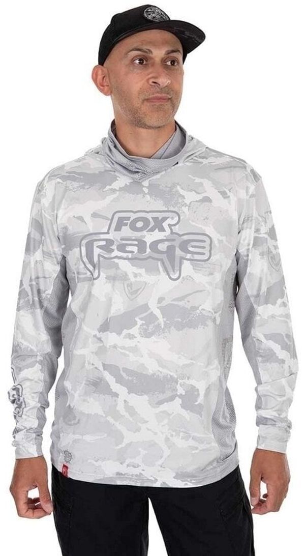 Fox Rage Fox Rage Majica UV Hooded Top Light Camo 2XL