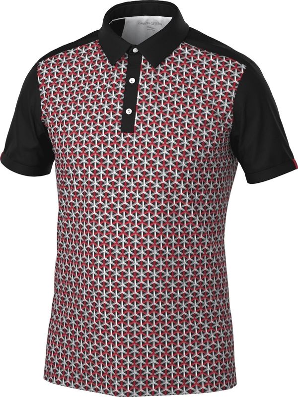 Galvin Green Galvin Green Mio Mens Breathable Short Sleeve Shirt Red/Black 2XL