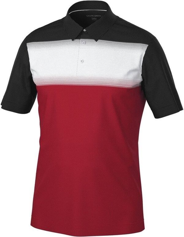 Galvin Green Galvin Green Mo Mens Breathable Short Sleeve Shirt Red/White/Black XL