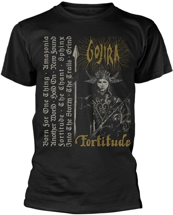 Gojira Gojira Majica Fortitude Tracklist Unisex Black L