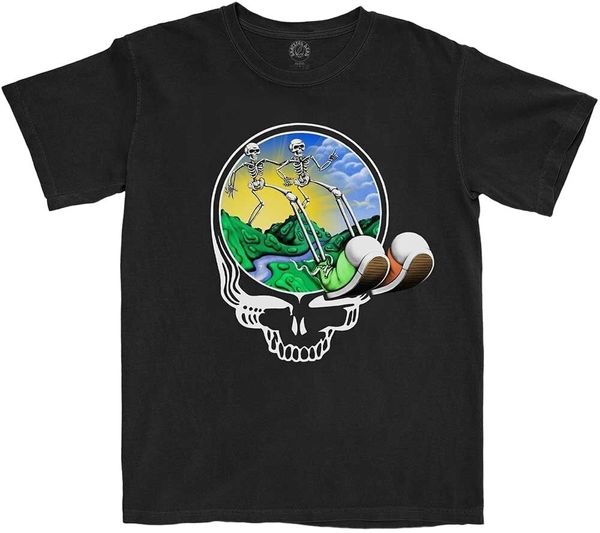 Grateful Dead Grateful Dead Majica Skeles Stepping Unisex Black 2XL