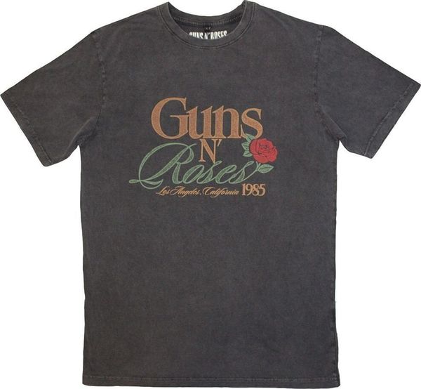 Guns N' Roses Guns N' Roses Majica California 1985 Stone Wash Unisex Charcoal Grey 2XL