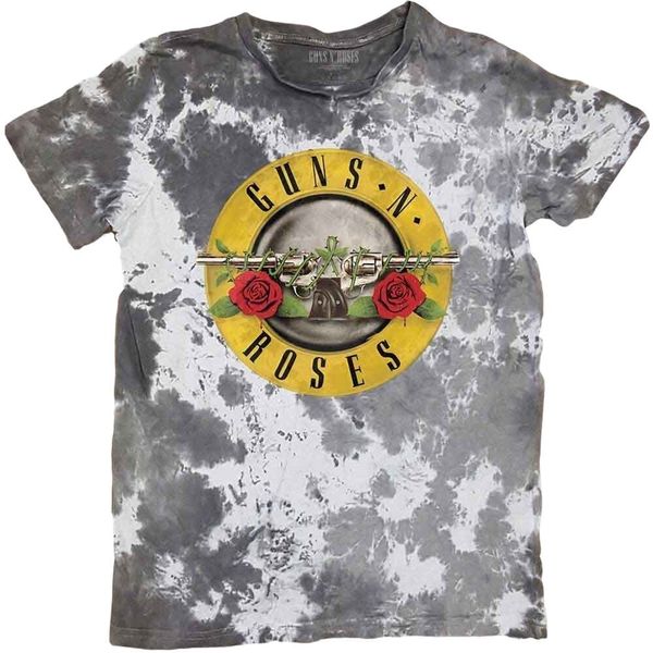 Guns N' Roses Guns N' Roses Majica Classic Logo Unisex Dip-Dye on White L