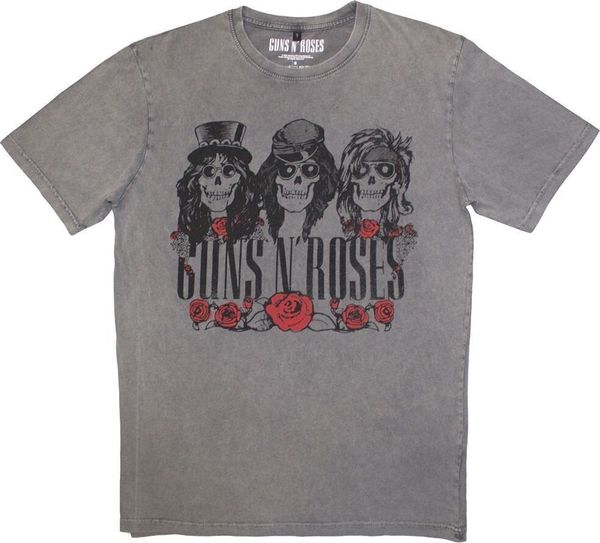 Guns N' Roses Guns N' Roses Majica Hell Group Stone Wash Unisex Grey 2XL
