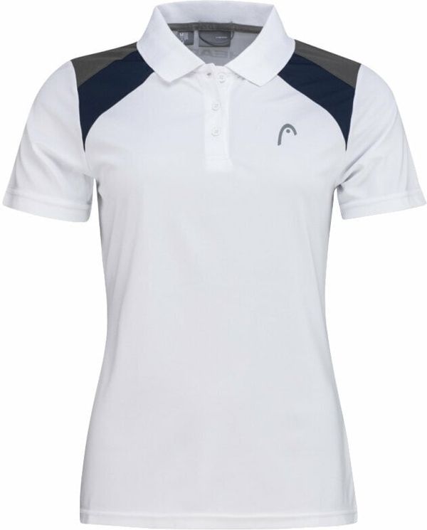 Head Head Club Jacob 22 Tech Polo Shirt Women White/Dark Blue M Teniška majica