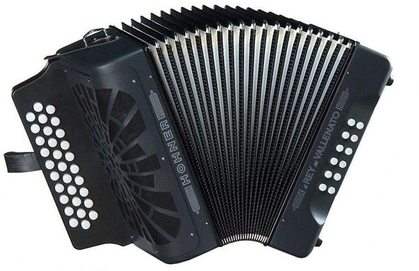 Hohner Hohner El Rey del Vallenato ADG Black Črna Harmonika z gumbi