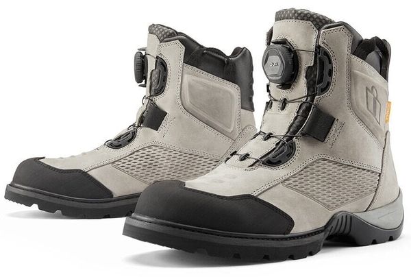 ICON - Motorcycle Gear ICON - Motorcycle Gear Stormhawk WP Boots Grey 42 Motoristični čevlji