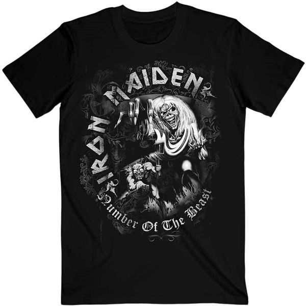 Iron Maiden Iron Maiden Majica Number Of The Beast Grey Tone Unisex Black M