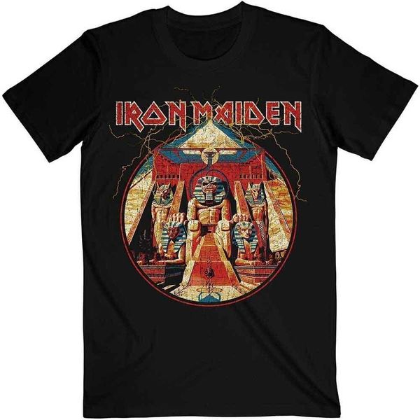 Iron Maiden Iron Maiden Majica Powerslave Lightning Circle Unisex Black M