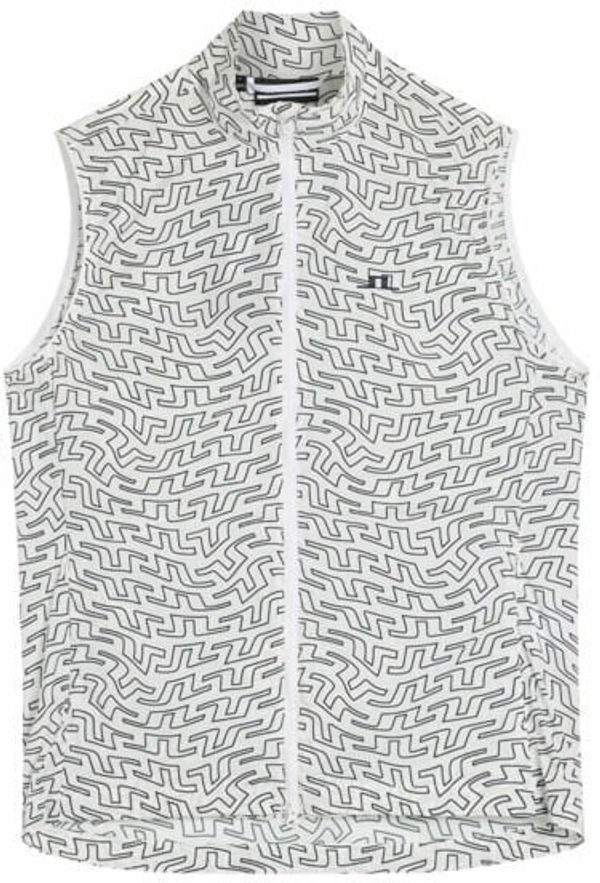 J.Lindeberg J.Lindeberg Ash Light Packable Golf Print White Outline Bridge Swirl XL Telovnik