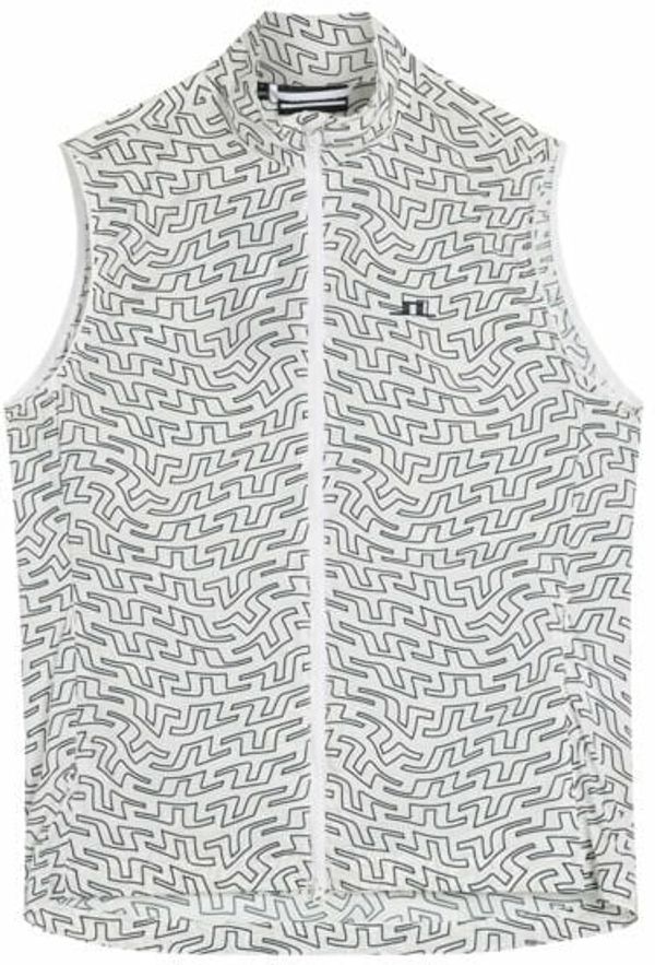 J.Lindeberg J.Lindeberg Ash Light Packable Golf Vest Print White Outline Bridge Swirl 2XL