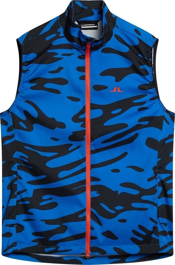 J.Lindeberg J.Lindeberg Ash Light Packable Vest Print Neptune Nautical Blue L