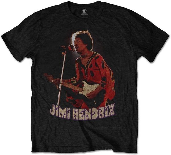 Jimi Hendrix Jimi Hendrix Majica Orange Kaftan Unisex Black 2XL