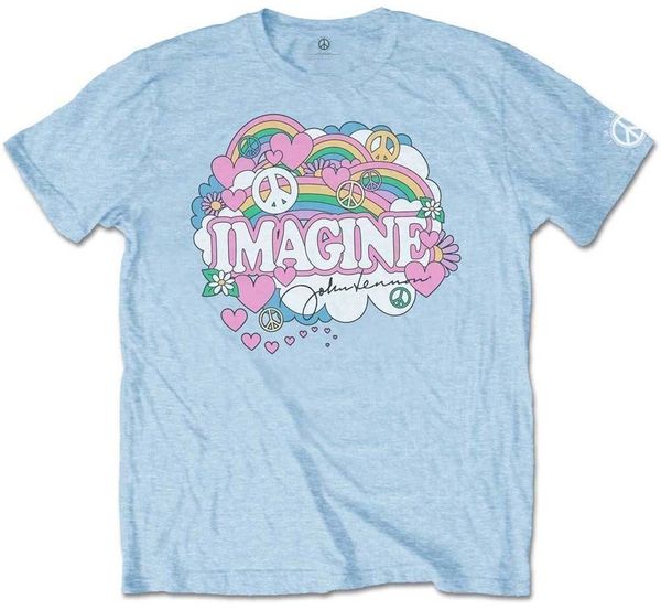 John Lennon John Lennon Majica Rainbows, Love & Peace Unisex Light Blue M