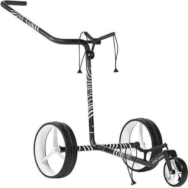 Jucad Jucad Carbon Zebra 3-Wheel White/Black Matt Ročni voziček za golf