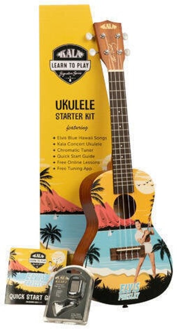 Kala Kala Learn To Play Koncertne ukulele Elvis Blue Hawaii