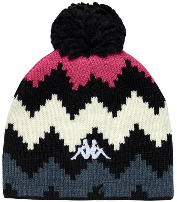 Kappa Kappa 6Cento Pomok G Beanie Black/Fuchsia Purple/White/Grey Asphalt Graphic 05 Zimska kapa