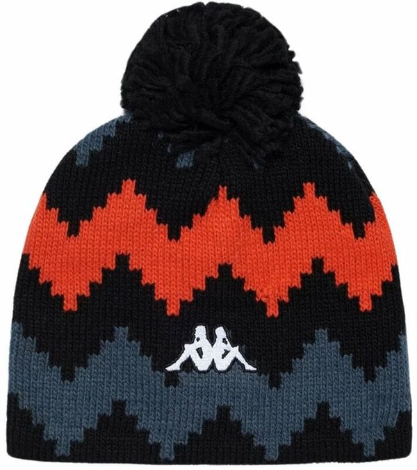 Kappa Kappa 6Cento Pomok G Beanie Black/Grey Asphalt/Orange Smutty Graphic 04 Zimska kapa