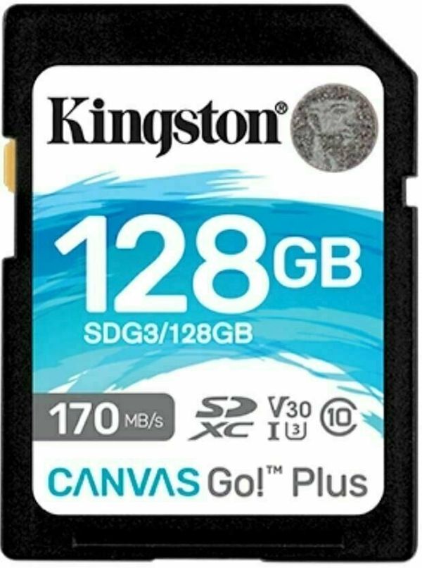 Kingston Kingston 128GB SDXC Canvas Go! Plus CL10 U3 V30 SDG3/128GB