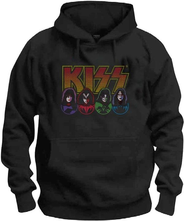 Kiss Kiss Kapuco Logo, Faces & Icons Black 2XL