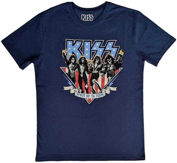 Kiss Kiss Majica Americana Unisex Denim Blue 2XL