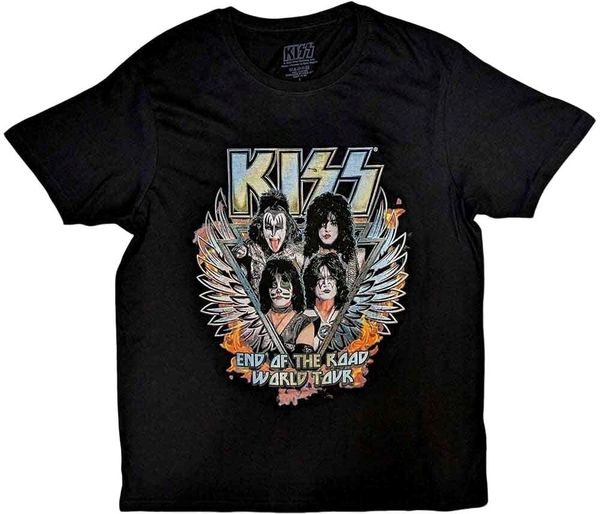 Kiss Kiss Majica End Of The Road Wings Unisex Black 2XL