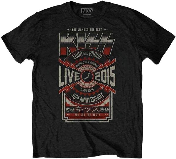 Kiss Kiss Majica Japan Live 2015 Unisex Black 2XL