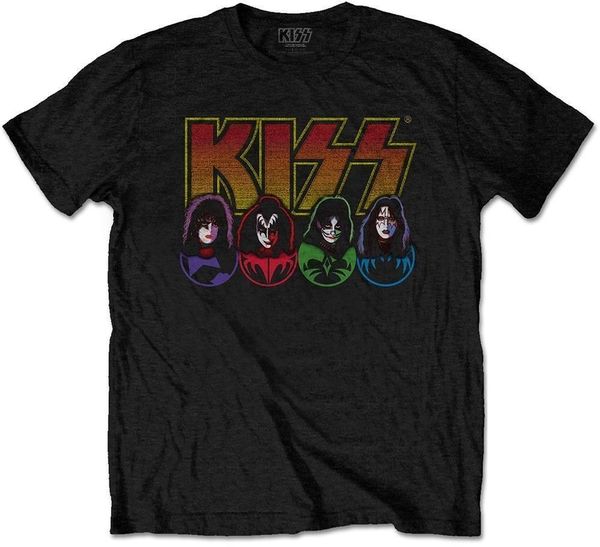 Kiss Kiss Majica Logo, Faces & Icons Unisex Black L