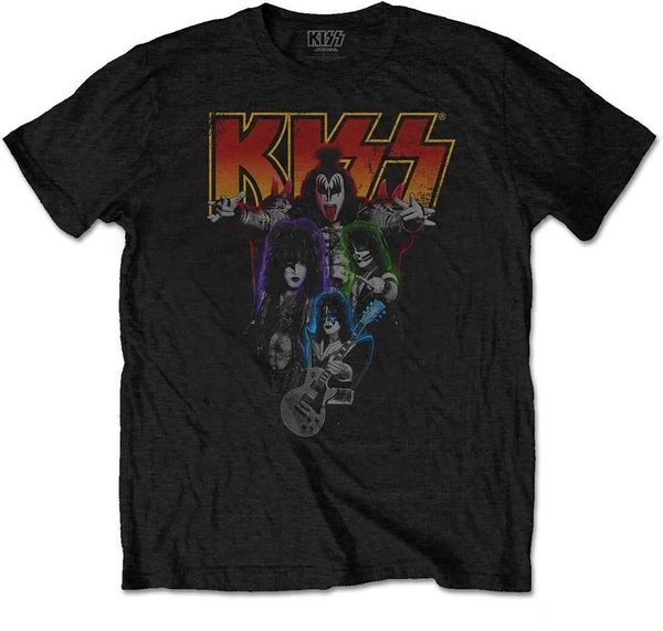 Kiss Kiss Majica Neon Band Unisex Black 2XL