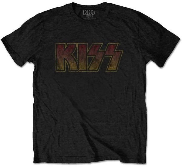 Kiss Kiss Majica Vintage Classic Logo Unisex Black L