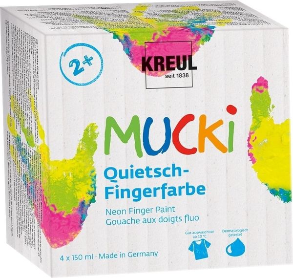 Kreul Kreul 2317 Sada prstových farieb Squeaky Colors 4 x 150 ml