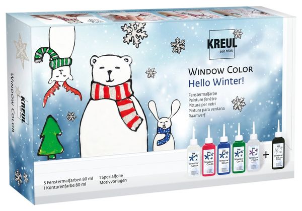 Kreul Kreul 42853 Set barv za steklo Hello Winter 6 x 80 ml
