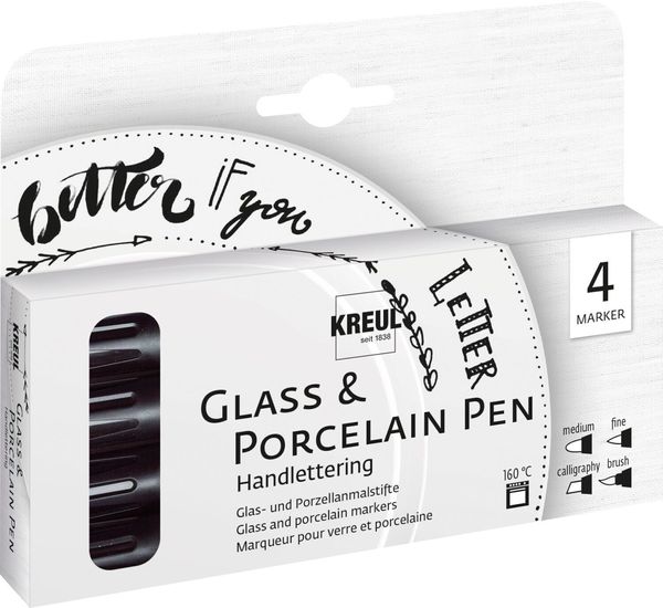 Kreul Kreul Glass & Porcelain Pen Handlettering Set steklenih barv