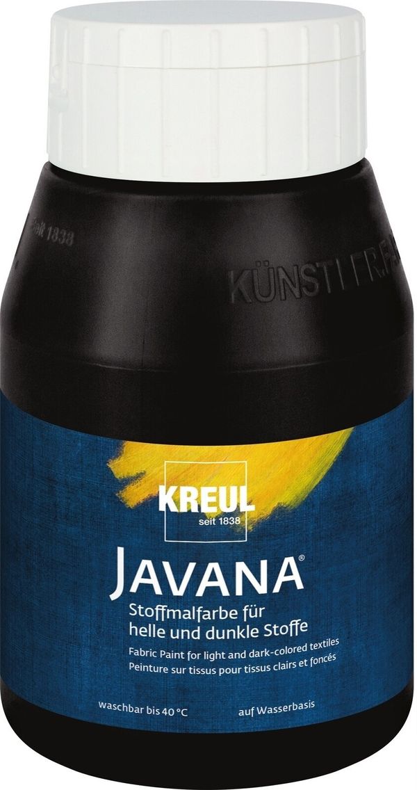 Kreul Kreul Javana Barva za tkanine Black 500 ml 1 kos