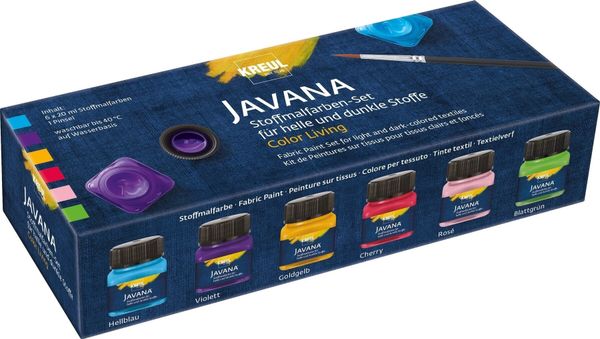 Kreul Kreul Javana Set barv za tekstil Living Colours 6 x 20 ml