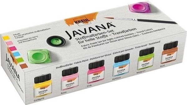 Kreul Kreul Javana Set barv za tekstil Trend Colours 6 x 20 ml