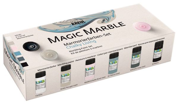 Kreul Kreul Magic Marble Komplet barv za marmoriranje Chalky Living Colours 6 x 20 ml