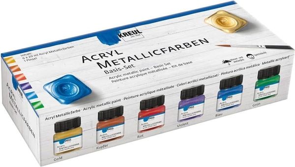 Kreul Kreul Metallic Basic Set akrilnih barv 6 x 20 ml