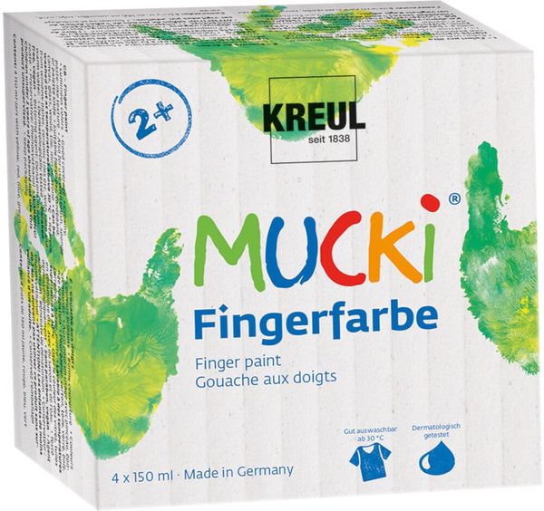 Kreul Kreul Mucki Sada prstových farieb 4 x 150 ml