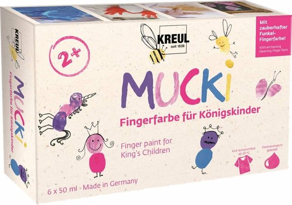 Kreul Kreul Mucki Sada prstových farieb 6 x 50 ml