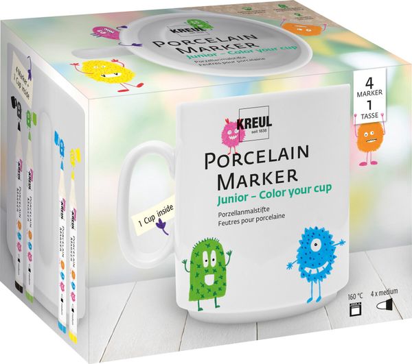 Kreul Kreul Porcelain Marker medium Junior Set Sada fixiek na keramiku