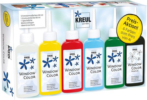 Kreul Kreul Window Color Promotion Set steklenih barv 5 x 80 ml
