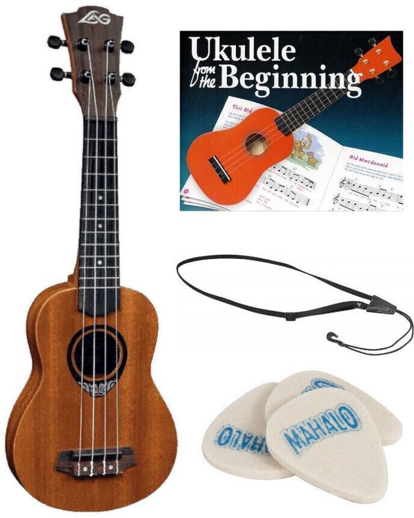 LAG LAG TKU10S SET Soprano ukulele Natural